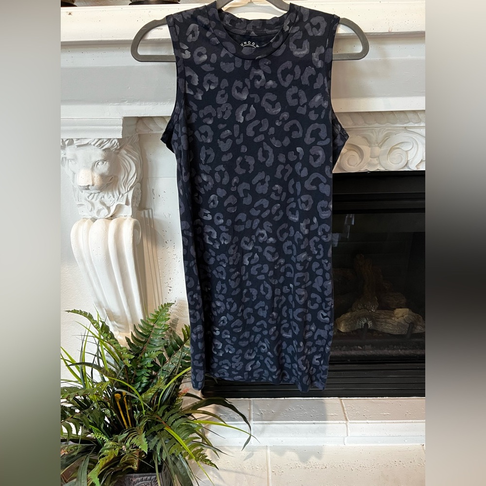 Sundown by Splendid Black Leopard Print Sleep Dress